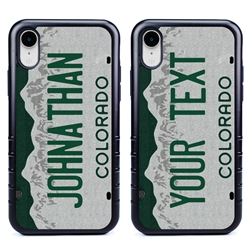 
Personalized License Plate Case for iPhone XR – Hybrid Colorado