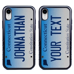 
Personalized License Plate Case for iPhone XR – Hybrid Connecticut