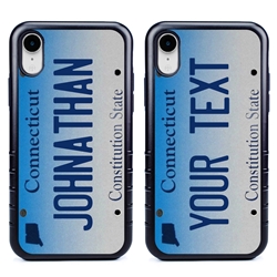 
Personalized License Plate Case for iPhone XR – Hybrid Connecticut