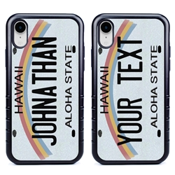 
Personalized License Plate Case for iPhone XR – Hybrid Hawaii