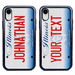 
Personalized License Plate Case for iPhone XR – Hybrid Illinois