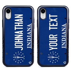 
Personalized License Plate Case for iPhone XR – Hybrid Indiana