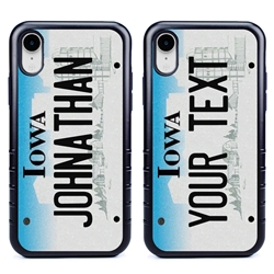 
Personalized License Plate Case for iPhone XR – Hybrid Iowa