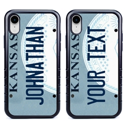 
Personalized License Plate Case for iPhone XR – Hybrid Kansas