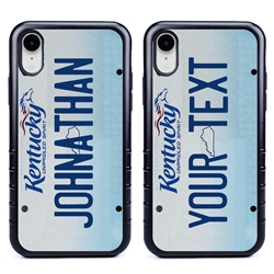 
Personalized License Plate Case for iPhone XR – Hybrid Kentucky