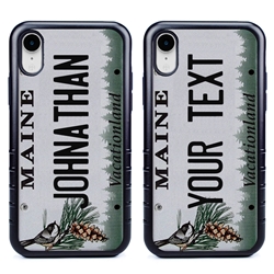 
Personalized License Plate Case for iPhone XR – Hybrid Maine