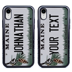 
Personalized License Plate Case for iPhone XR – Hybrid Maine