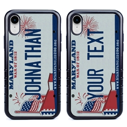 
Personalized License Plate Case for iPhone XR – Hybrid Maryland