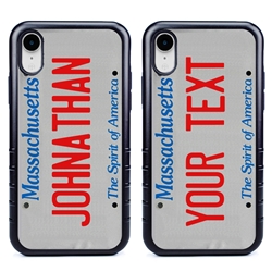 
Personalized License Plate Case for iPhone XR – Hybrid Massachusetts