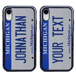 
Personalized License Plate Case for iPhone XR – Hybrid Michigan