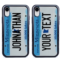 
Personalized License Plate Case for iPhone XR – Hybrid Minnesota