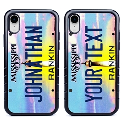 
Personalized License Plate Case for iPhone XR – Hybrid Mississippi