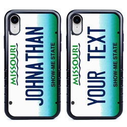 
Personalized License Plate Case for iPhone XR – Hybrid Missouri