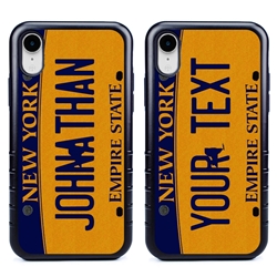 
Personalized License Plate Case for iPhone XR – Hybrid New York
