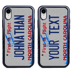
Personalized License Plate Case for iPhone XR – Hybrid North Carolina