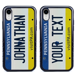 
Personalized License Plate Case for iPhone XR – Hybrid Pennsylvania