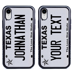 
Personalized License Plate Case for iPhone XR – Hybrid Texas