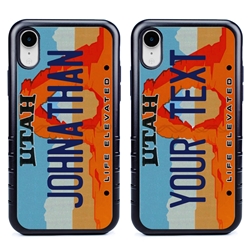 
Personalized License Plate Case for iPhone XR – Hybrid Utah