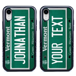 
Personalized License Plate Case for iPhone XR – Hybrid Vermont