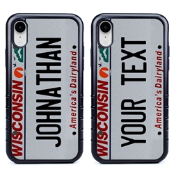 
Personalized License Plate Case for iPhone XR – Hybrid Wisconsin