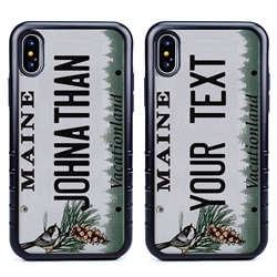 
Personalized License Plate Case for iPhone XS Max – Hybrid Maine