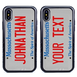 
Personalized License Plate Case for iPhone XS Max – Hybrid Massachusetts