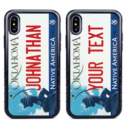 
Personalized License Plate Case for iPhone XS Max – Hybrid Oklahoma