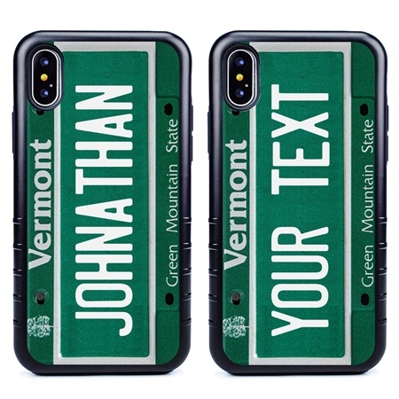 Personalized License Plate Case for iPhone XS Max – Hybrid Vermont

