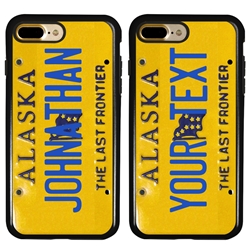 
Personalized License Plate Case for iPhone 7 Plus / 8 Plus – Hybrid Alaska