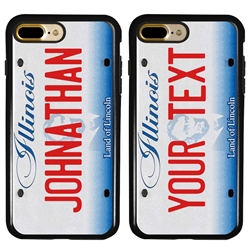 
Personalized License Plate Case for iPhone 7 Plus / 8 Plus – Hybrid Illinois