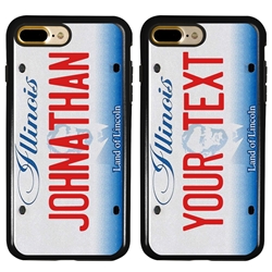 
Personalized License Plate Case for iPhone 7 Plus / 8 Plus – Hybrid Illinois