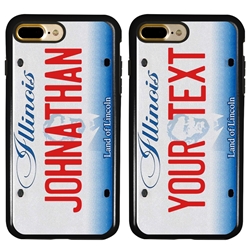 
Personalized License Plate Case for iPhone 7 Plus / 8 Plus – Hybrid Illinois