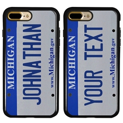
Personalized License Plate Case for iPhone 7 Plus / 8 Plus – Hybrid Michigan
