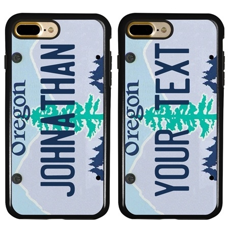 Personalized License Plate Case for iPhone 7 Plus / 8 Plus – Hybrid Oregon
