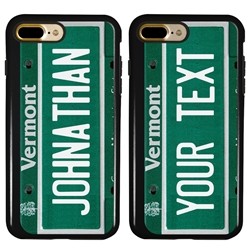 
Personalized License Plate Case for iPhone 7 Plus / 8 Plus – Hybrid Vermont