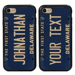 
Personalized License Plate Case for iPhone 7 / 8 / SE – Hybrid Delaware
