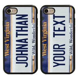 
Personalized License Plate Case for iPhone 7 / 8 / SE – Hybrid West Virginia