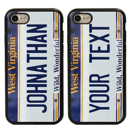 Personalized License Plate Case for iPhone 7 / 8 / SE – Hybrid West Virginia
