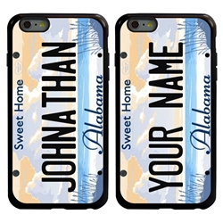 
Personalized License Plate Case for iPhone 6 Plus / 6s Plus – Hybrid Alabama