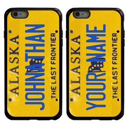 
Personalized License Plate Case for iPhone 6 Plus / 6s Plus – Hybrid Alaska