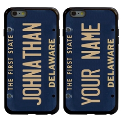 
Personalized License Plate Case for iPhone 6 Plus / 6s Plus – Hybrid Delaware