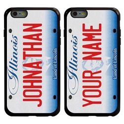 
Personalized License Plate Case for iPhone 6 Plus / 6s Plus – Hybrid Illinois