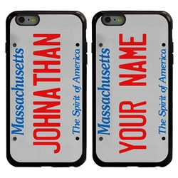 
Personalized License Plate Case for iPhone 6 Plus / 6s Plus – Hybrid Massachusetts
