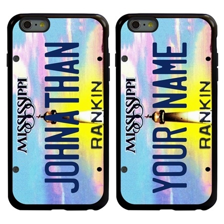 Personalized License Plate Case for iPhone 6 Plus / 6s Plus – Hybrid Mississippi

