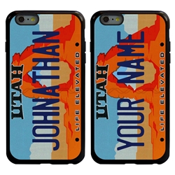 
Personalized License Plate Case for iPhone 6 Plus / 6s Plus – Hybrid Utah