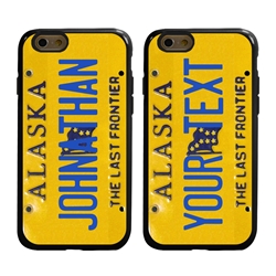 
Personalized License Plate Case for iPhone 6 / 6s – Hybrid Alaska