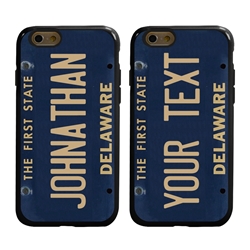 
Personalized License Plate Case for iPhone 6 / 6s – Hybrid Delaware