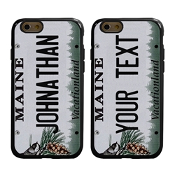 
Personalized License Plate Case for iPhone 6 / 6s – Hybrid Maine