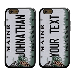 
Personalized License Plate Case for iPhone 6 / 6s – Hybrid Maine