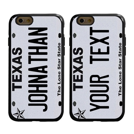 Personalized License Plate Case for iPhone 6 / 6s – Hybrid Texas
